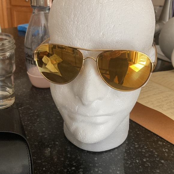 Oakley Gold Aviator Sunglasses caveat model unisex non polar 24k lens - Picture 6 of 10